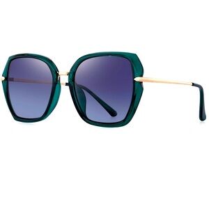 Polarized Sunglasses UV400 Lens Sunglasses for Women- Emerald Green